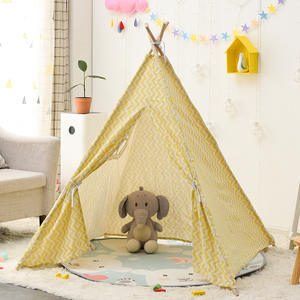 Bebek çadır taşınabilir katlanabilir oyun karikatür sevimli çocuk çadır açık kamp çocuklar oyun evi üçgen çadır - Product Image 2