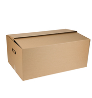 EW-cajas de cartón corrugado con diseño de agujeros, cajas de almacenamiento con asas para documentos, venta al por mayor