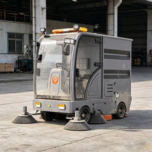 Balayeuse industrielle commerciale mécanique entièrement fermée CleanHorse M11 Ride-On, nouvelle, avec batterie 48V200Ah, <span class=keywords><strong>nettoyage</strong></span> 1500-2300mm - Product Image 1