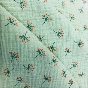 Tissu en mousseline <span class=keywords><strong>de</strong></span> <span class=keywords><strong>coton</strong></span> 100 % pur, <span class=keywords><strong>double</strong></span> <span class=keywords><strong>gaze</strong></span>, tissé uni, écologique, 120-130 g/m², pour vêtements d'enfants, vente en gros - Product Image 2