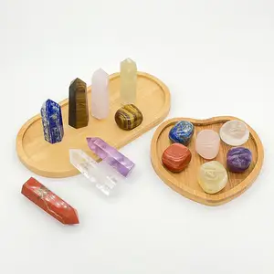 14 buah Set kotak hadiah koleksi kristal mentah Set kristal penyembuhan batu Chakra dan titik kuarsa untuk pemula meditasi Yoga