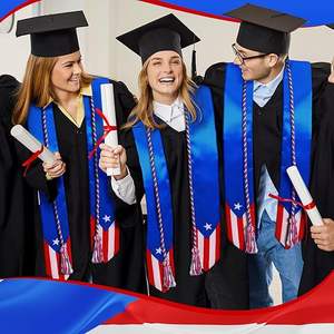 Estola de Graduación con Bandera Nacional y Juego de Cordones de Honor, Regalo Ecológico Unisex para Graduados de la Clase de 2026 - Product Image 6