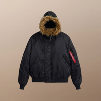 Veste bomber matelassée unisexe d'hiver coupe-vent imperméable respirante écologique avec fermeture éclair, capuche en fourrure, confort ultime, tendance