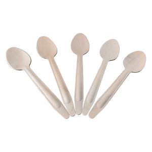 Vork Mes Lepel Wegwerp Bestek van Berkenhout Ecologisch Besteksets Glad Gepolijst Oppervlak Aangepast Logo 165mm Treksterkte - Product Image 1