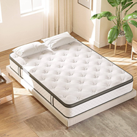 COSTFULL Umweltfreundliche Hybrid-Matratze Taschenfederkern Kingsize Roll-in-a-Box Komprimierbarer Gel-Memoryschaum für Hotel-Schlafzimmer