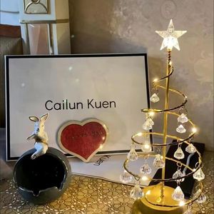 LED Ironwork Crystal Christmas Tree Lamp <b>Art</b> Deco Design Child/Teen Bedroom Home Decor Multi-Functional Wedding Table Accessory - Product Image 6