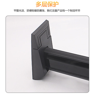 Aluminum Alloy Clothes Rail Wall Mounted Wardrobe Use Detachable Rectangle Shape J 5020 - Product Image 3