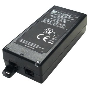 Inyector PoE Phihong de 60W con 1 Puerto Gigabit Ethernet para Suministro de Energía - Product Image 1