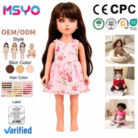 OEM ODM Robe de poupée imprimée multi-tailles de 18 pouces pour fille, tenue florale sans manches, jouet de jeu d'imitation pour enfants, cadeau d'anniversaire ou de vacances