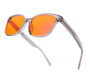 Männer Frauen Schlaflos igkeit Nacht Verwenden Sie transparente graue Orange Bernstein Tönung Anti Blaulicht Blocking Filter Computer Brille - Product Image 1