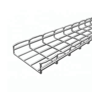 Goulotte de câblage intégrée en treillis métallique galvanisé, revêtement poudré, grille en acier inoxydable 304, ouverte et fixable, pour courants faibles - Product Image 1