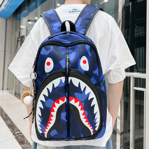Nouveau style 2026 – Sac à bandoulière multifonctionnel grande capacité Wacky Shark, version coréenne, tendance mode étudiante pour hommes et femmes - Product Image 3