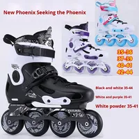 Patins à roulettes en ligne professionnels d'extérieur pour adultes débutants, unisexe, pour étudiants, avec des roues en PU hautement élastiques