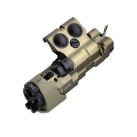 Visée laser MAWL C1+ en métal avec laser IR + laser rouge/vert/bleu + lumière de remplissage IR + lampe torche LED blanche 220 lumens, couleur tan