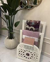 Décoration de Ramadan Superwin CTO Support de Prière Musulman en Bois Islamique avec Étagère pour Coran et Tapis de Prière