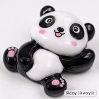 Porte-monnaie en PVC amusant et mignon en forme de panda rouge, porte-clés, pendentifs pour sacs d'école, accessoires de sacs, petites breloques légères