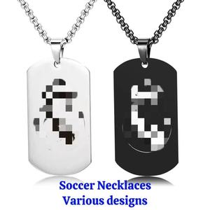 Collares Deportivos de Metal Chapados en Oro al por Mayor, Collares de Acero Inoxidable para Hombre, Estilo Jugador de Fútbol, Placa de Identificación, Collares de Acero de Titanio - Product Image 6