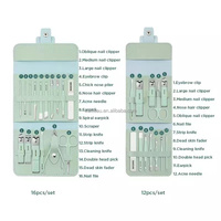 Kit de coupe-ongles en acier inoxydable 6 pièces, ensemble complet de manucure et pédicure, étui de voyage en PU, logo personnalisé, utilisation en salon