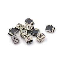 Mini 2 pieds 5 broches connecteur Micro USB 90 degrés prise USB avant bornes de téléphone portable prise