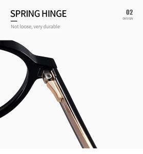 Lunettes pour femmes Nouvel An 2024 Lunettes TR90 + CP Ronde Optique Bleu Lumière Blocker <span class=keywords><strong>Photochromique</strong></span> Et <span class=keywords><strong>Anti</strong></span>-Bleu <span class=keywords><strong>Lunette</strong></span> - Product Image 3