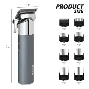 Cortadora de Pelo Eléctrica DSP Inalámbrica Recargable por USB con Longitudes Ajustables, Pantalla LED, Cuerpo Metálico y Cuchilla de Acero Inoxidable - Product Image 4