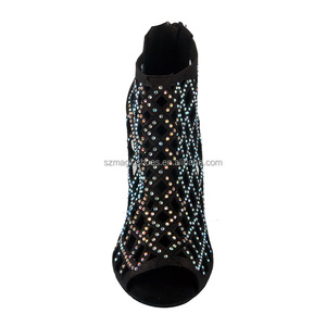Nouvelles chaussures de danse salle de bal Latin Laser diamant chaud femmes avec strass <span class=keywords><strong>Salsa</strong></span> Tango chaussures femmes chaussures de mariage 8.5CM - Product Image 2