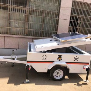 Solar Powered VMS Mobile Trailer Foldable Traffic LED Display Screen IP65 Q235 Frame Electrostatic Coating Ground <b>Mount</b> - Product Image 3