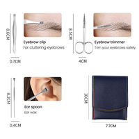 Coupe-ongles professionnel en acier inoxydable, ensemble de manucure, kit de toilettage de voyage, ensemble de manucure et pédicure, kit de beauté, 7 pièces améliorées