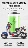 High Speed Electric Motorcycle 1000W 60V20Ah Customizable Electric Moped for Adult High Carbon Steel Frame E-bike