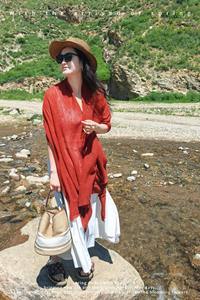 Sciarpa in Cashmere Jacquard Dobby da Donna con Motivo Floreale, Ecologica, per Tutte le Stagioni, 70*180cm, per Uso Quotidiano e Calore - Product Image 5