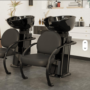 Nuevo Modelo 2026: Cama de Lavado de Cabello Plegable y Sencilla con Lavabo de Cerámica Personalizado, Semi-Reclinable para Terapia Capilar en Barberías - Product Image 3