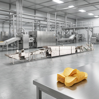 Ligne de production de chips de pommes de terre pour usine intelligente avec surveillance IoT pour le contrôle qualité en temps réel, pour l'industrie des snacks empilables