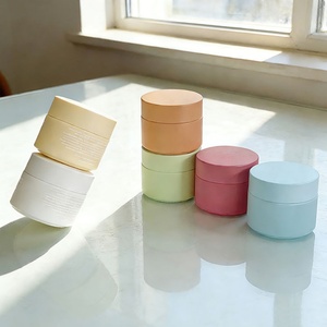 Personalized Colored Glass Cosmetic Empty Butter Cream Pot Packaging 100g 3oz Matte Cosmetic Container Jar With Lids - Product Image 1