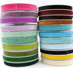 Nhà máy trực tiếp một mặt đàn hồi nhung Webbing vành đai 3-50mm xương cá tùy chỉnh Logo dệt vải dây cung đổ xô thiết kế - Product Image 6