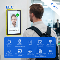 Tablette numérique murale Android LCD IP65 avec NFC, RFID, RJ45 et éclairage – Dispositif de pointage des présences pour toute l'équipe avec graphiques animés