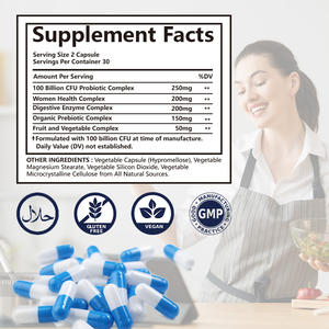 Oem odm טבעוני תמיכה עיכול תזונה פרביוטיים 100 מיליון Cפו בריאות המעי פרו-ביוטיים אנזים אורגני טיפול נשים - Product Image 2