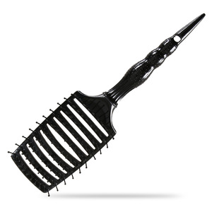 Black <b>Wide</b> Tooth Hair <b>Comb</b> Large Size Plastic Home Use Unisex Curved Design - Product Image 3