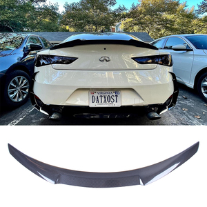 For Q60 Q60S Coupe M4 Style Carbon Fiber <b>Rear</b> <b>Spoiler</b> Trunk Wing 2013-2023 - Product Image 1
