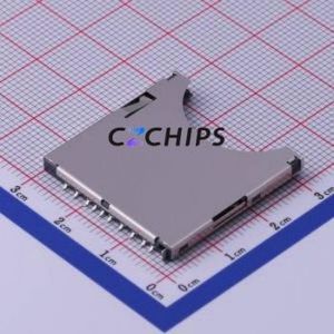 SD01A-01210 SD Card / Memory Card Connector SMD Connector Self-Return Type Standard SD Card Card Holder 2.75mm - Product Image 1
