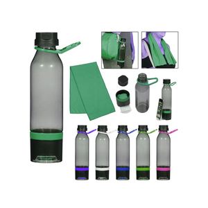 500ml Plastic Water Bottle With 150ml <b>Storage</b> <b>Box</b>( Towel ) and Phone Holder and Hook Handle for the Gym Promotion Items - Product Image 1