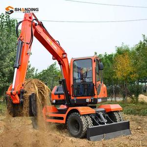 Excavadora de ruedas SHANDING de 9 toneladas y 48KW con motor YUCHAI, 4 ruedas, suministro directo de fábrica, en stock, ¡gran oferta! Fabricada en China. - Product Image 2