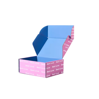LOW MOQ Wellpappe recycelbar Logo Rosa Geschenk verpackung Schuhe Kleidung Box Papier Post Mailer Versand boxen für kleine Unternehmen