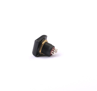 Toowei 12mm Ip67 étanche à l'eau en plastique noir Rectangle forme interrupteur à bouton-poussoir avec deux broches de verrouillage pour moto avec lumière
