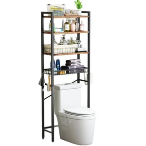<b>Bathroom</b> Storage Rack 4 Layers 24 In Width Freestanding Space Saving Toilet Organizer Shelf - Product Image 5