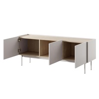 Meuble TV moderne en métal et bois pour salon, meuble TV, table TV