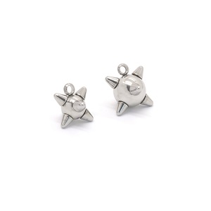 Boucles d'oreilles clous en alliage de zinc avec pendentif cône météore et géométrie à pointes, accessoire unisexe pour usage quotidien - Product Image 3