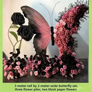 Giant Silk Butterfly Floral Arrangement Romantic Decor for Hotel Birthday Party Restaurant Check-In & Proposal Scene Ornaments - Product Image 6