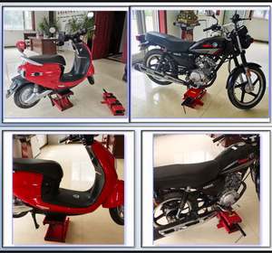 Haute qualité 1100 lb acier moto ATV ciseaux élévateur cric manivelle palan support avec selle et épingles de sécurité - Product Image 5