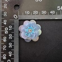 Strass perlés en PVC faits à la main fleurs pailletées 2.5 cm bricolage mode accessoires décoratifs usine directe