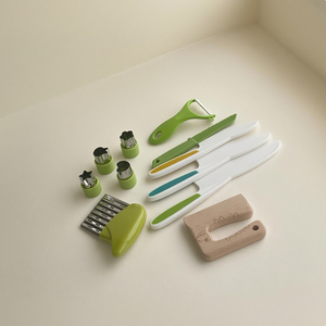 Ensemble d'aliments complémentaires pour enfants couteau de cuisine 17 pièces pour la vraie cuisine, produits pour enfants couteau en plastique pour tout-petits - Product Image 3